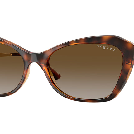 Vogue VO5626S Irregular Sunglasses  W656T5-Dark Havana 56-135-17 - Color Map Brown