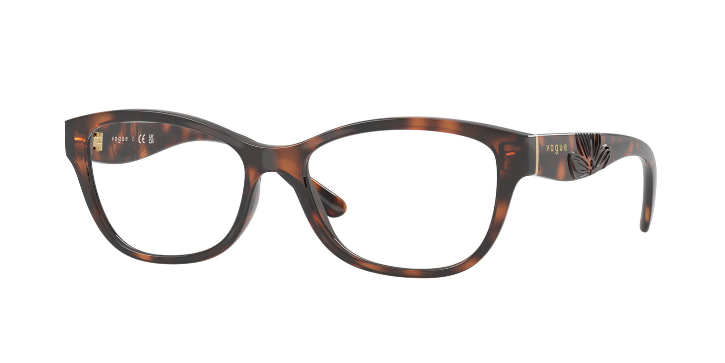 Vogue VO5627 Butterfly Eyeglasses  2718-Total Dark Havana 54-140-16 - Color Map Brown