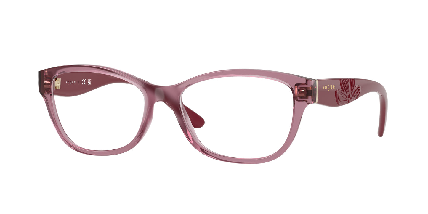 Vogue VO5627 Butterfly Eyeglasses  3024-Transparent Dark Pink 54-140-16 - Color Map Pink