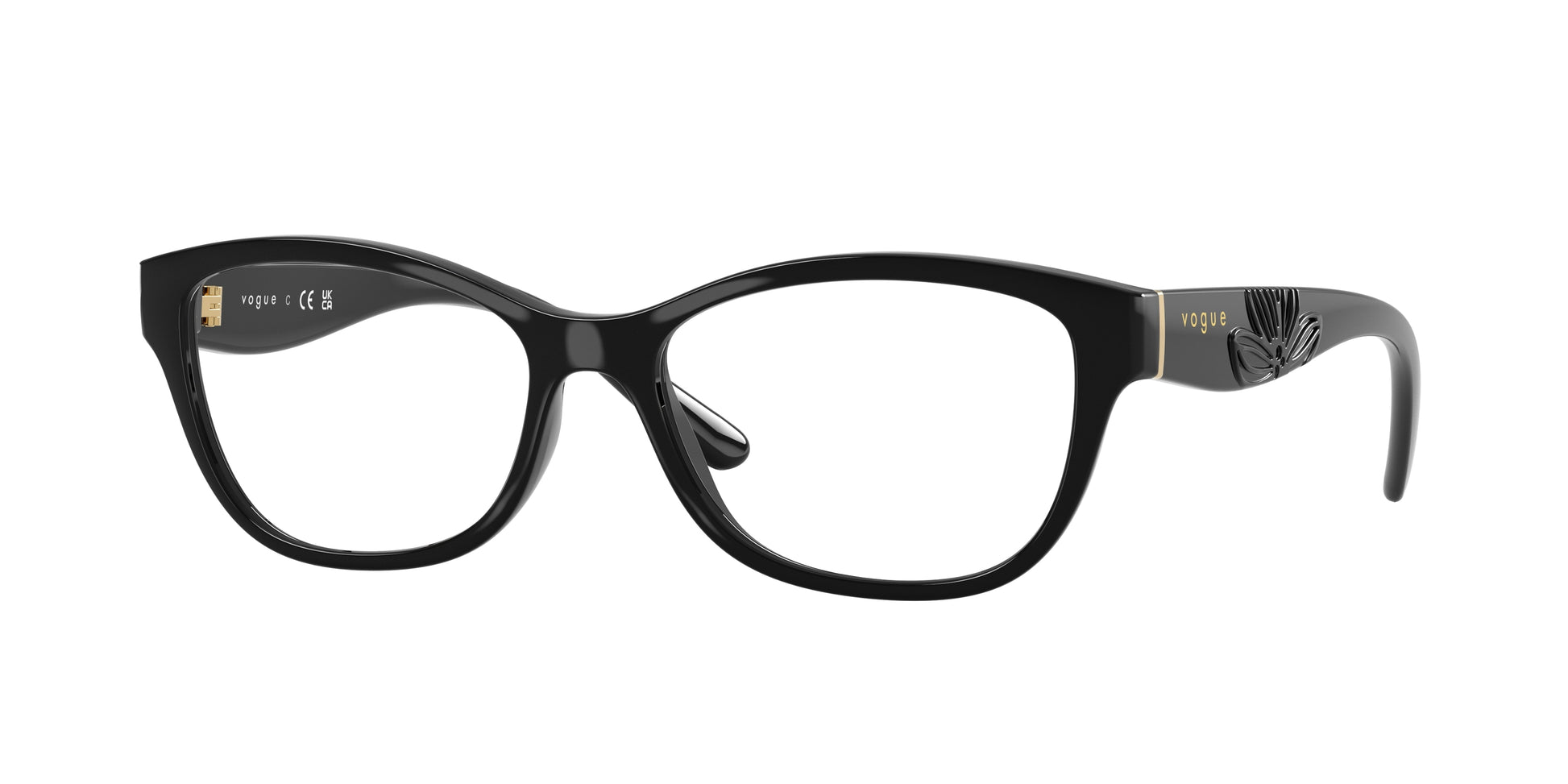 Vogue VO5627 Butterfly Eyeglasses  W44-Black 54-140-16 - Color Map Black