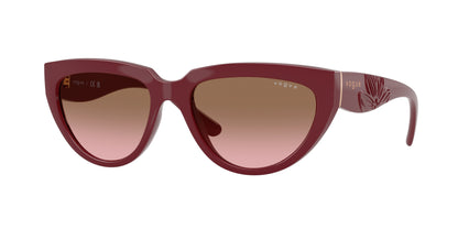 Vogue VO5629S Irregular Sunglasses  304814-Full Bordeaux 54-140-17 - Color Map Red