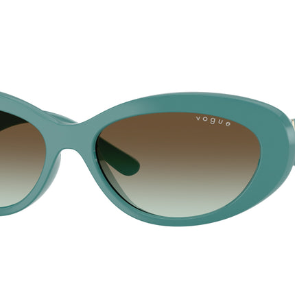 Vogue VO5630S Oval Sunglasses  3194E8-Full Light Petroleum 55-140-16 - Color Map Green