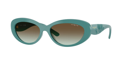 Vogue VO5630S Oval Sunglasses  3194E8-Full Light Petroleum 55-140-16 - Color Map Green