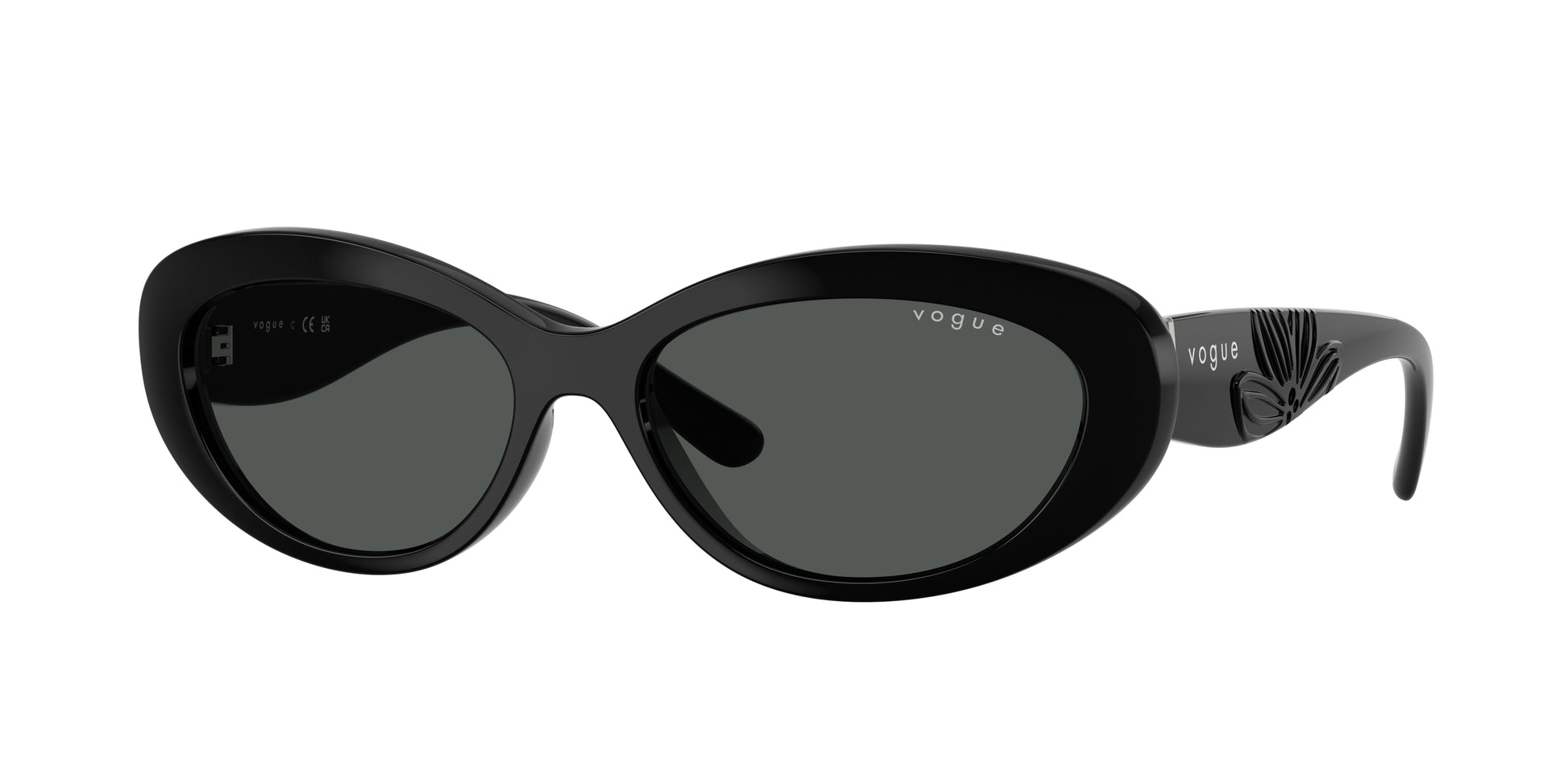 Vogue VO5630S Oval Sunglasses  W44/87-Black 55-140-16 - Color Map Black