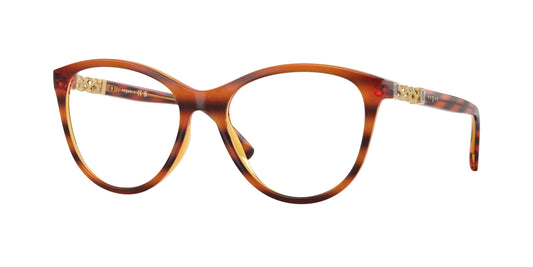 Vogue VO5631B Phantos Eyeglasses  1508-Striped Dark Havana 53-140-17 - Color Map Brown
