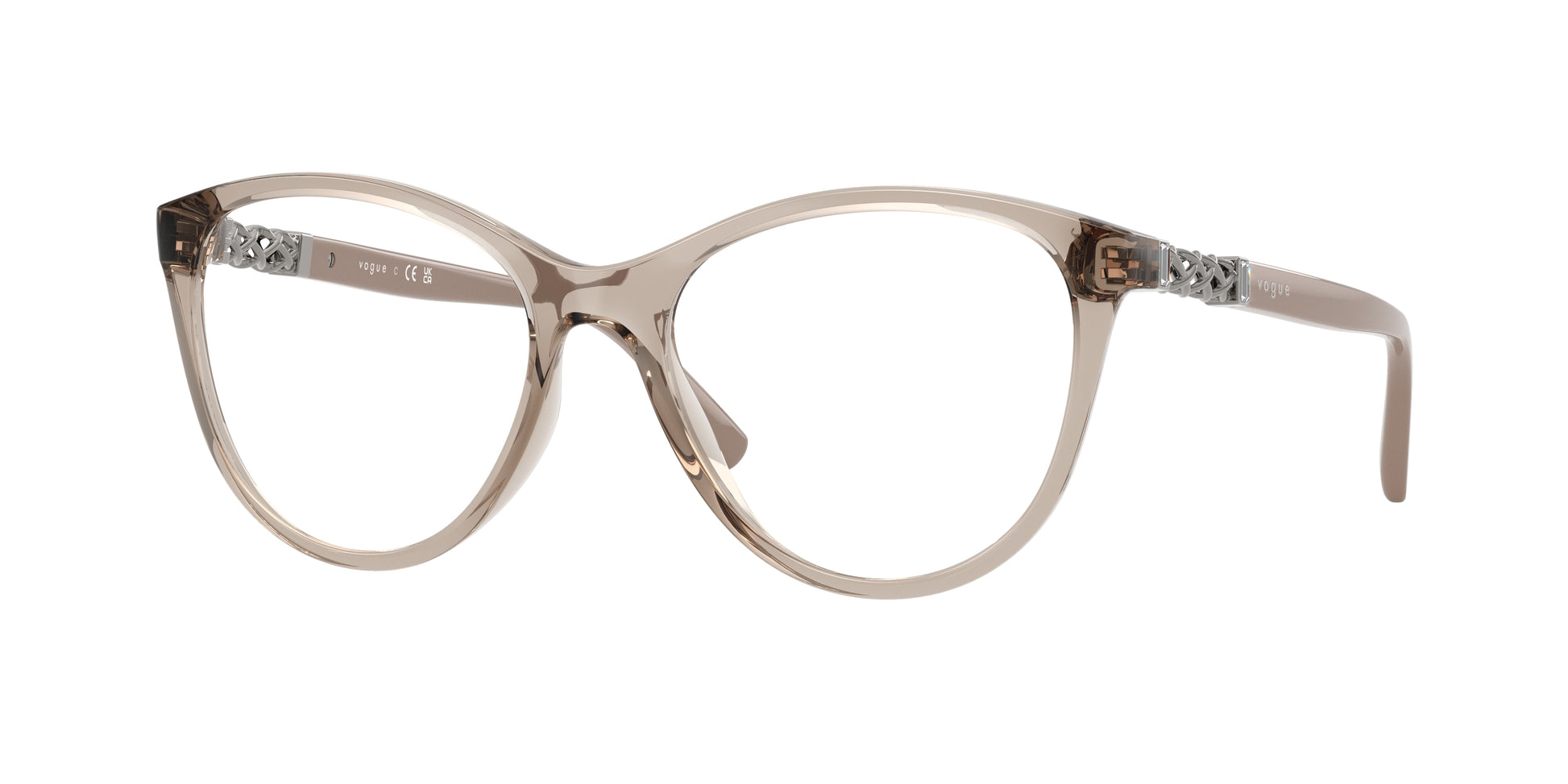Vogue VO5631B Phantos Eyeglasses  2990-Transparent Caramel 53-140-17 - Color Map Brown