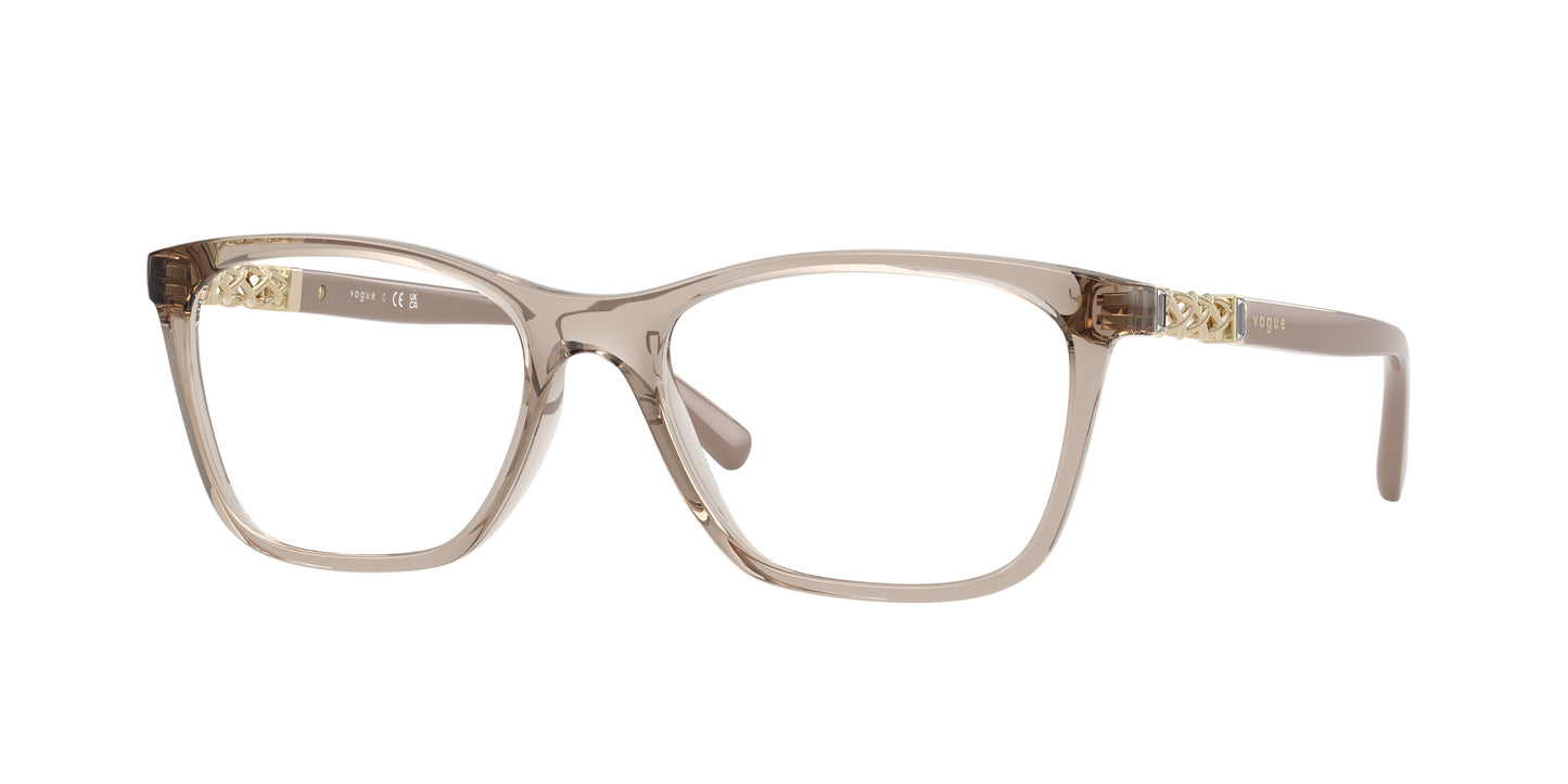 Vogue VO5632B Pillow Eyeglasses  2990-Transparent Caramel 53-140-17 - Color Map Brown