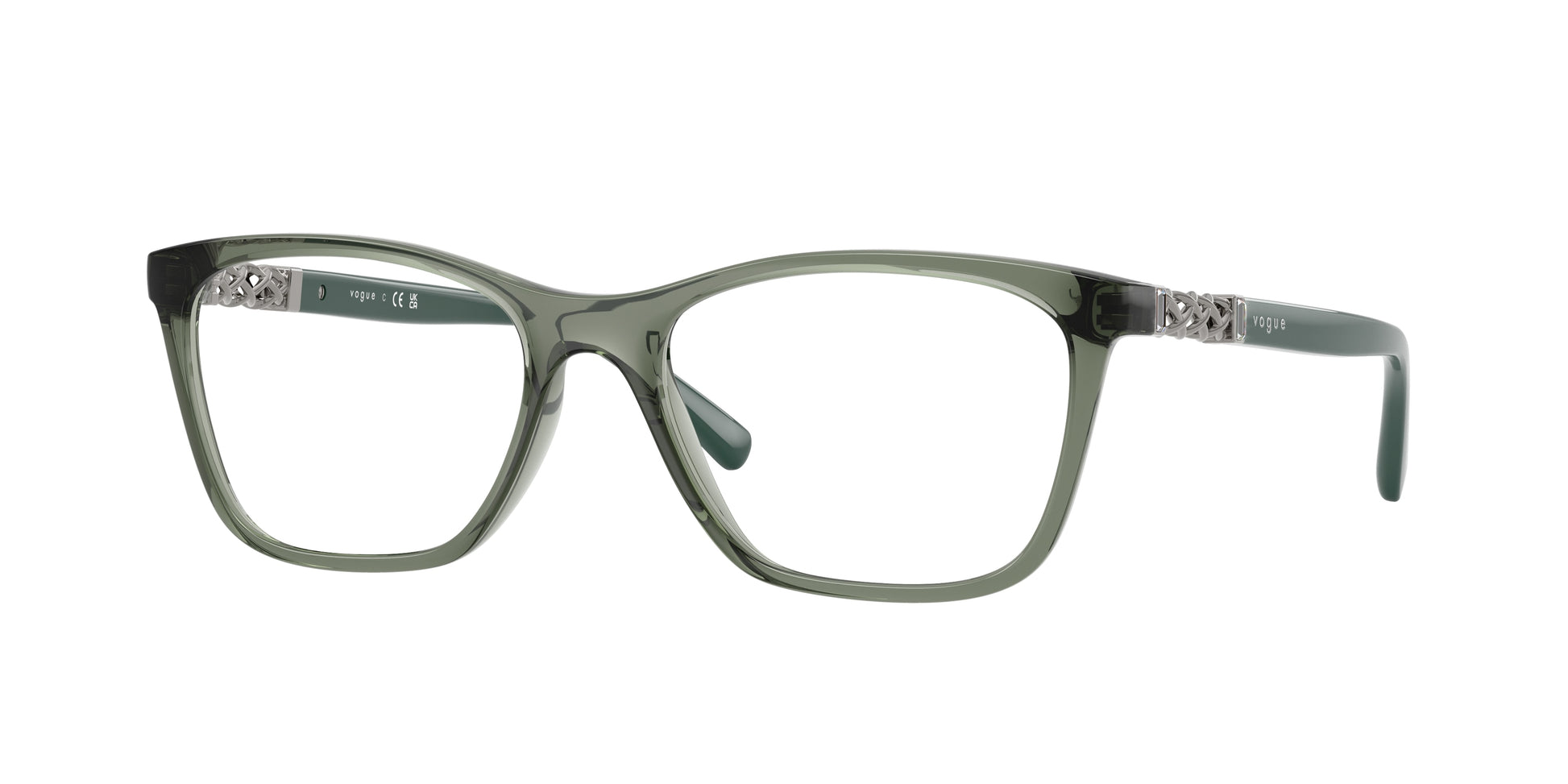 Vogue VO5632B Pillow Eyeglasses  3086-Transparent Mallard Green 53-140-17 - Color Map Green