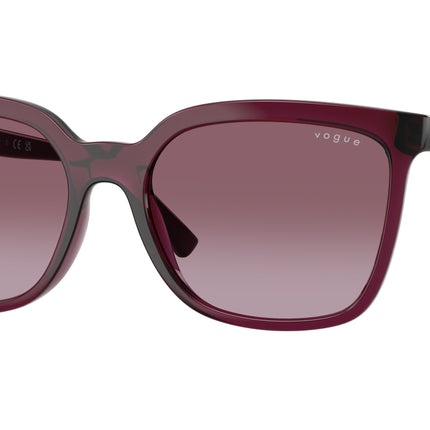 Vogue VO5633SB Square Sunglasses  29898H-Transparent Cherry 56-140-18 - Color Map Violet