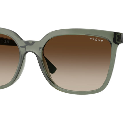 Vogue VO5633SB Square Sunglasses  308613-Transparent Mallard Green 56-140-18 - Color Map Green