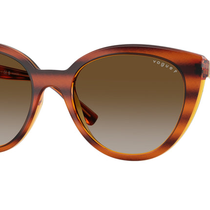 Vogue VO5634SB Cat Eye Sunglasses  1508T5-Striped Dark Havana 53-140-19 - Color Map Brown