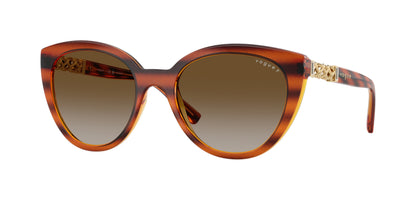 Vogue VO5634SB Cat Eye Sunglasses  1508T5-Striped Dark Havana 53-140-19 - Color Map Brown