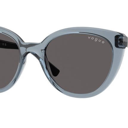 Vogue VO5634SB Cat Eye Sunglasses  296687-Transparent Light Blue 53-140-19 - Color Map Blue