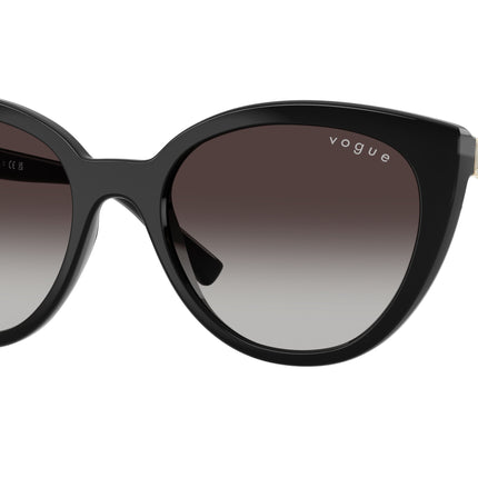 Vogue VO5634SB Cat Eye Sunglasses  W44/8G-Black 53-140-19 - Color Map Black