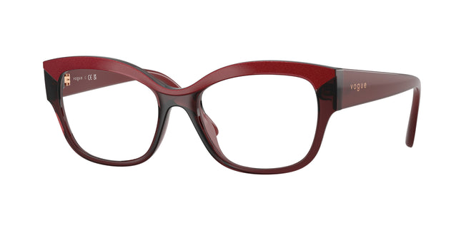 Vogue VO5635U Pillow Eyeglasses  3225-Top Red/Transparent Red 53-140-17 - Color Map Red