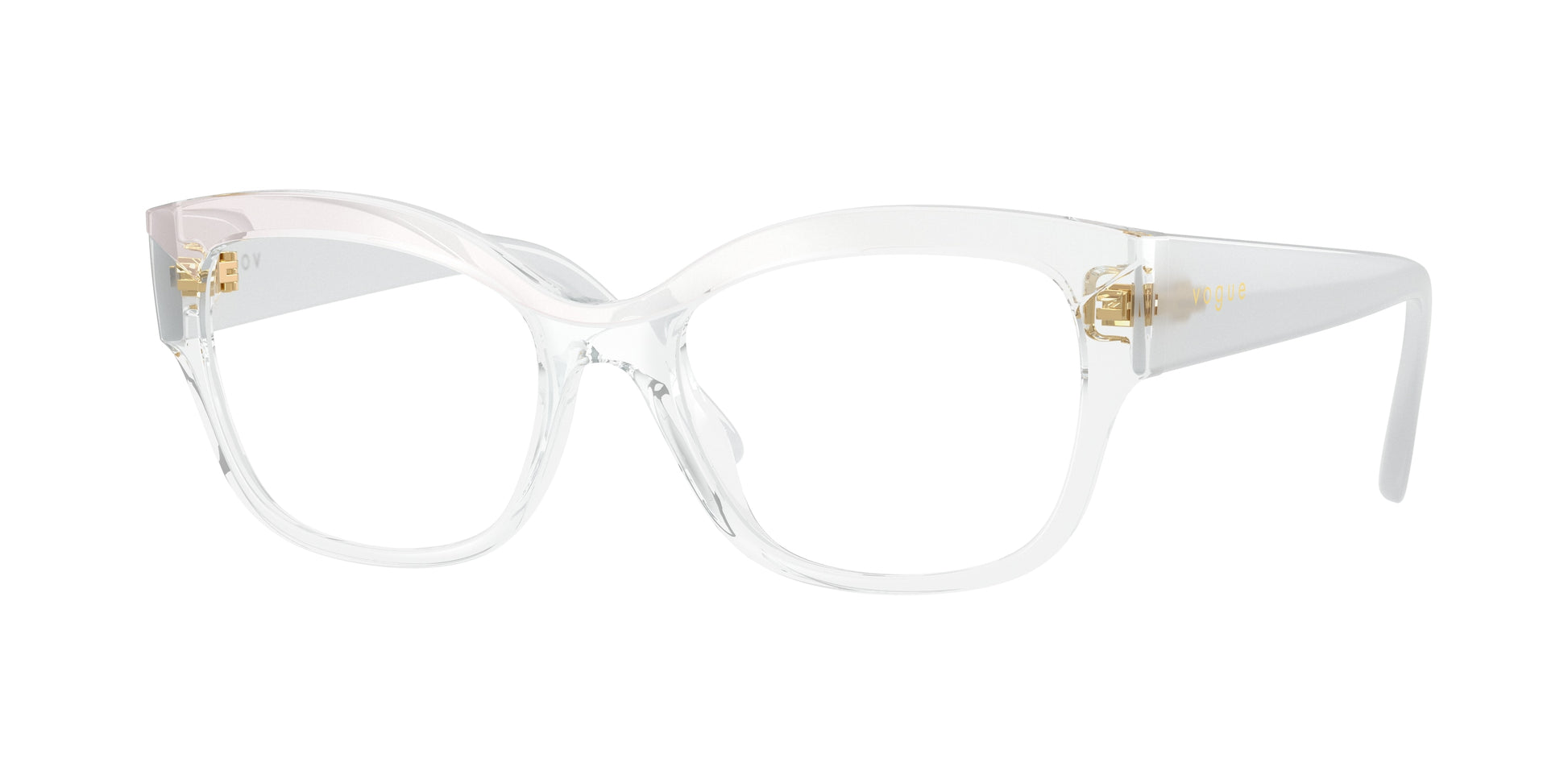 Vogue VO5635U Pillow Eyeglasses  3226-Top White/Transparent 53-140-17 - Color Map White
