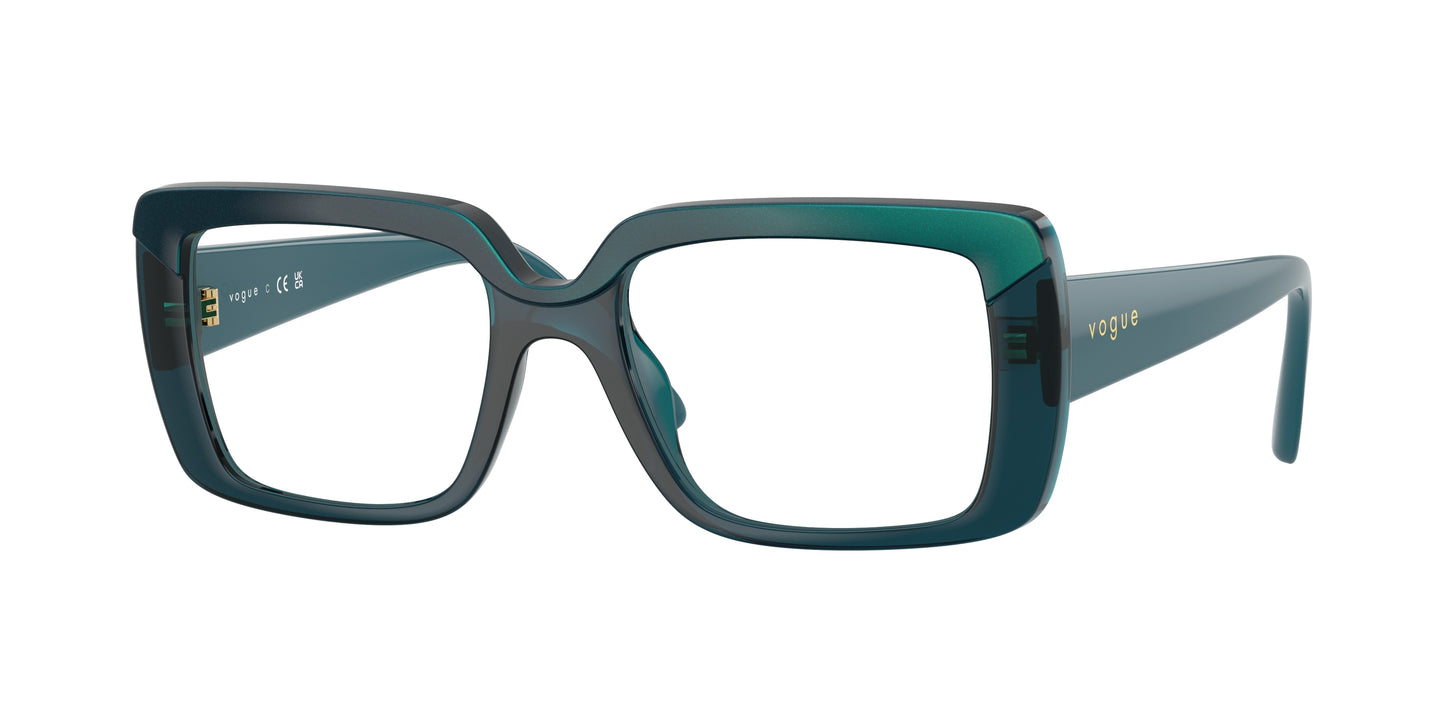 Vogue VO5636U Rectangle Eyeglasses  3224-Top Blue/Transparent Octanio 52-140-18 - Color Map Blue