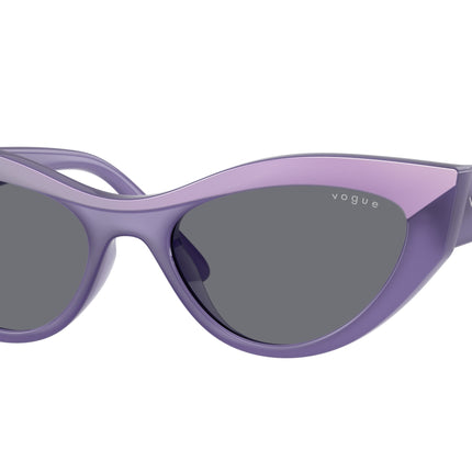 Vogue VO5637SU Cat Eye Sunglasses  3219/1-Top Violet/Opal Violet 52-140-17 - Color Map Violet