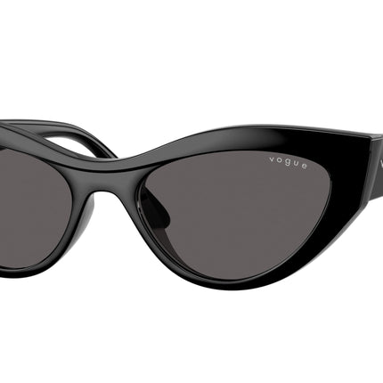 Vogue VO5637SU Cat Eye Sunglasses  W44/87-Black 52-140-17 - Color Map Black