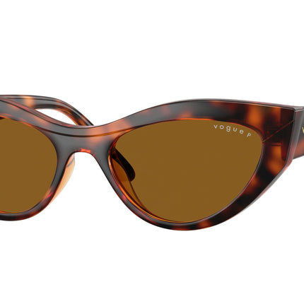 Vogue VO5637SU Cat Eye Sunglasses  W65683-Dark Havana 52-140-17 - Color Map Brown