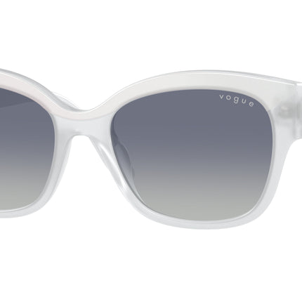 Vogue VO5638SU Butterfly Sunglasses  32204L-Top White/Opal Milk 55-140-18 - Color Map White