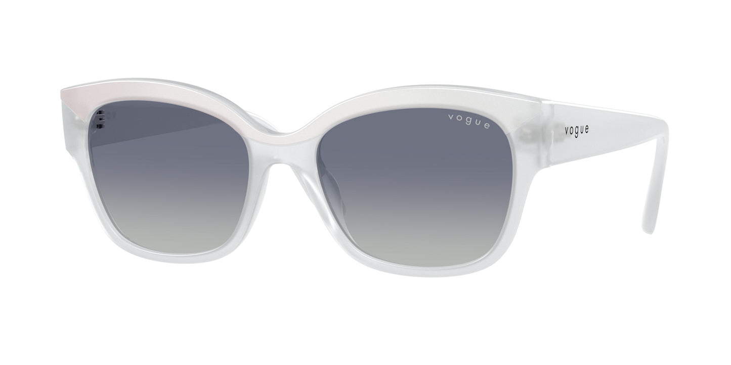 Vogue VO5638SU Butterfly Sunglasses  32204L-Top White/Opal Milk 55-140-18 - Color Map White