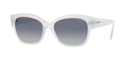 Vogue VO5638SU Butterfly Sunglasses  32204L-Top White/Opal Milk 55-140-18 - Color Map White