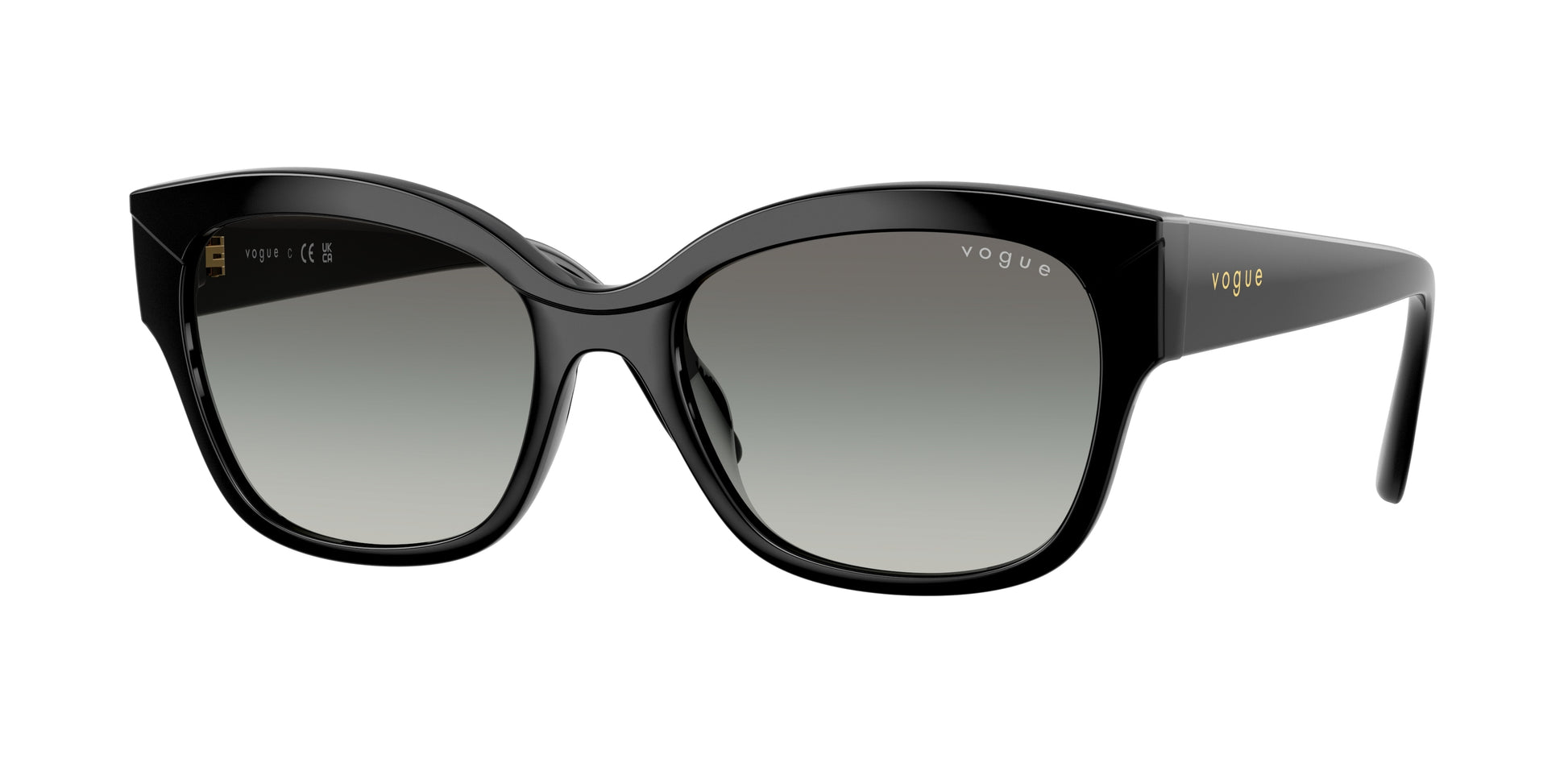 Vogue VO5638SU Butterfly Sunglasses  W44/11-Black 55-140-18 - Color Map Black