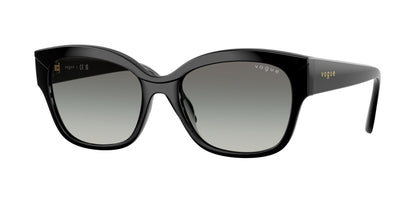 Vogue VO5638SU Butterfly Sunglasses  W44/11-Black 55-140-18 - Color Map Black