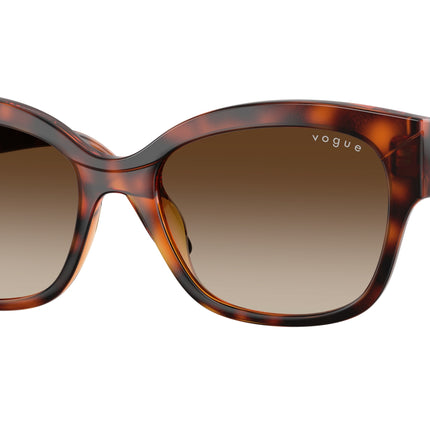 Vogue VO5638SU Butterfly Sunglasses  W65613-Dark Havana 55-140-18 - Color Map Brown