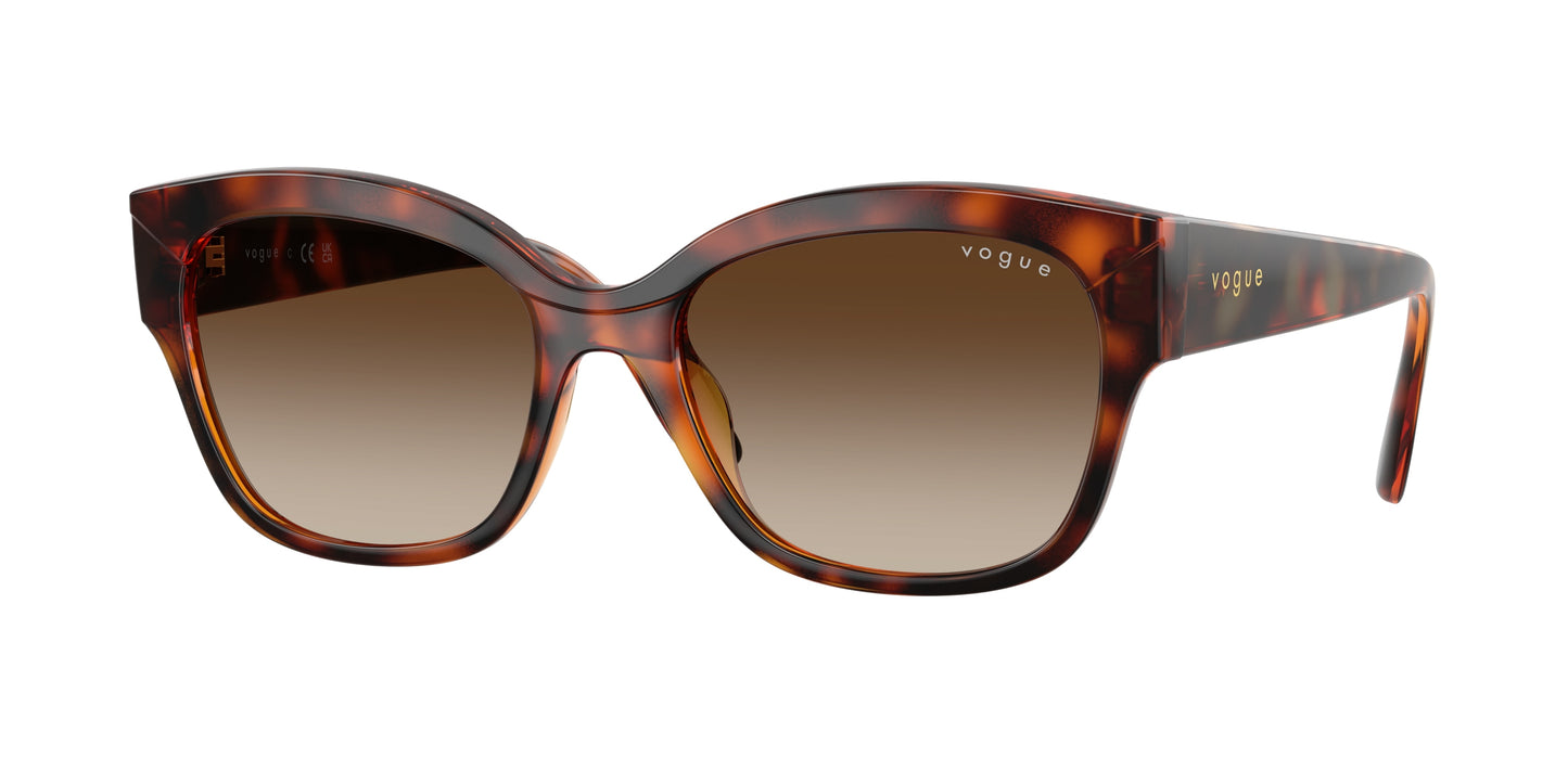 Vogue VO5638SU Butterfly Sunglasses  W65613-Dark Havana 55-140-18 - Color Map Brown