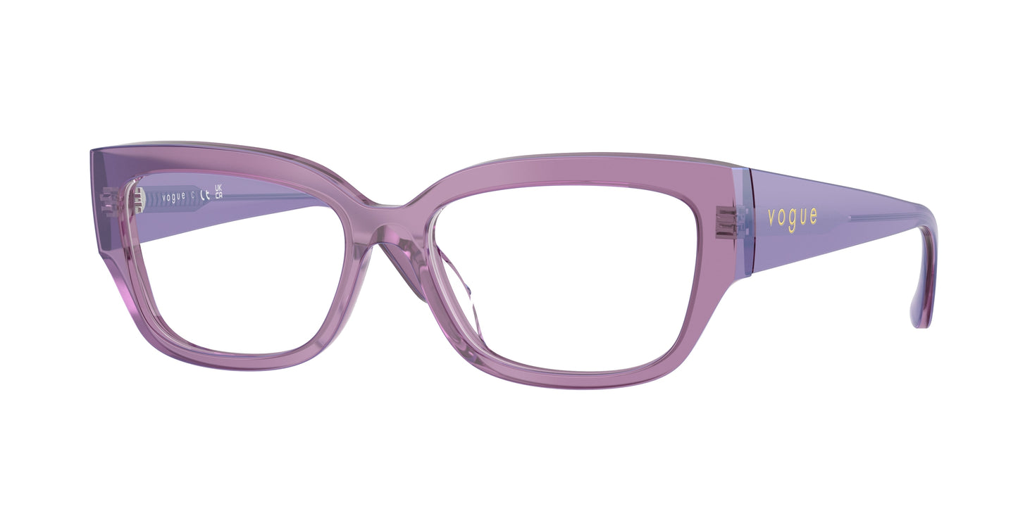 Vogue VO5639U Pillow Eyeglasses  3236-Transparent Pearl Purple 54-140-16 - Color Map Violet