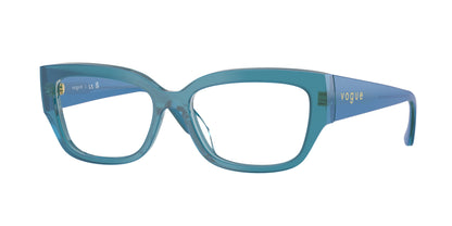 Vogue VO5639U Pillow Eyeglasses  3237-Transparent Pearl Blue 54-140-16 - Color Map Blue