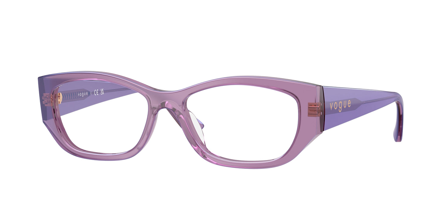 Vogue VO5640U Pillow Eyeglasses  3236-Transparent Pearl Purple 53-140-16 - Color Map Violet