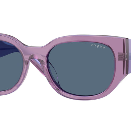Vogue VO5641SU Irregular Sunglasses  323680-Transparent Pearl Purple 53-140-18 - Color Map Violet