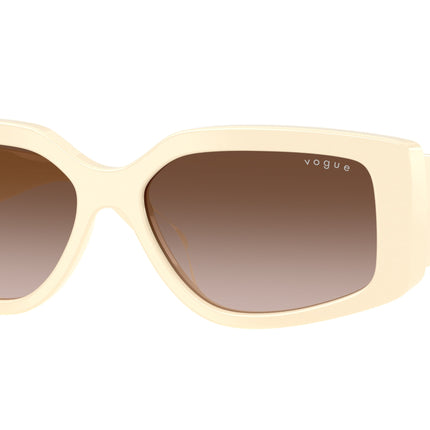 Vogue VO5642SU Rectangle Sunglasses  316713-Full Ivory 55-140-15 - Color Map White