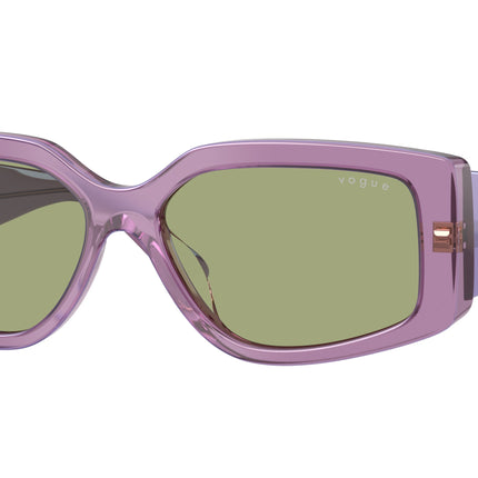 Vogue VO5642SU Rectangle Sunglasses  323682-Transparent Pearl Purple 55-140-15 - Color Map Violet