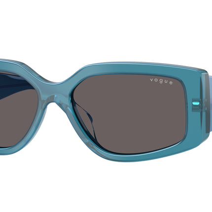 Vogue VO5642SU Rectangle Sunglasses  323787-Transparent Pearl Blue 55-140-15 - Color Map Blue