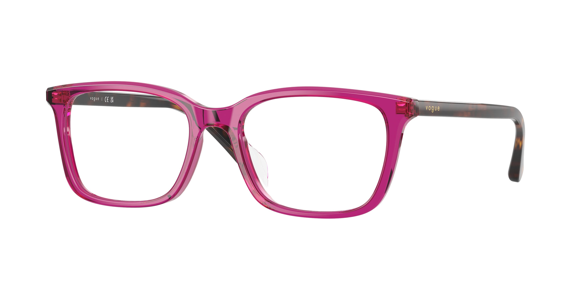 Vogue VO5643D Pillow Eyeglasses  3165-Transparent Violet 53-145-18 - Color Map Violet
