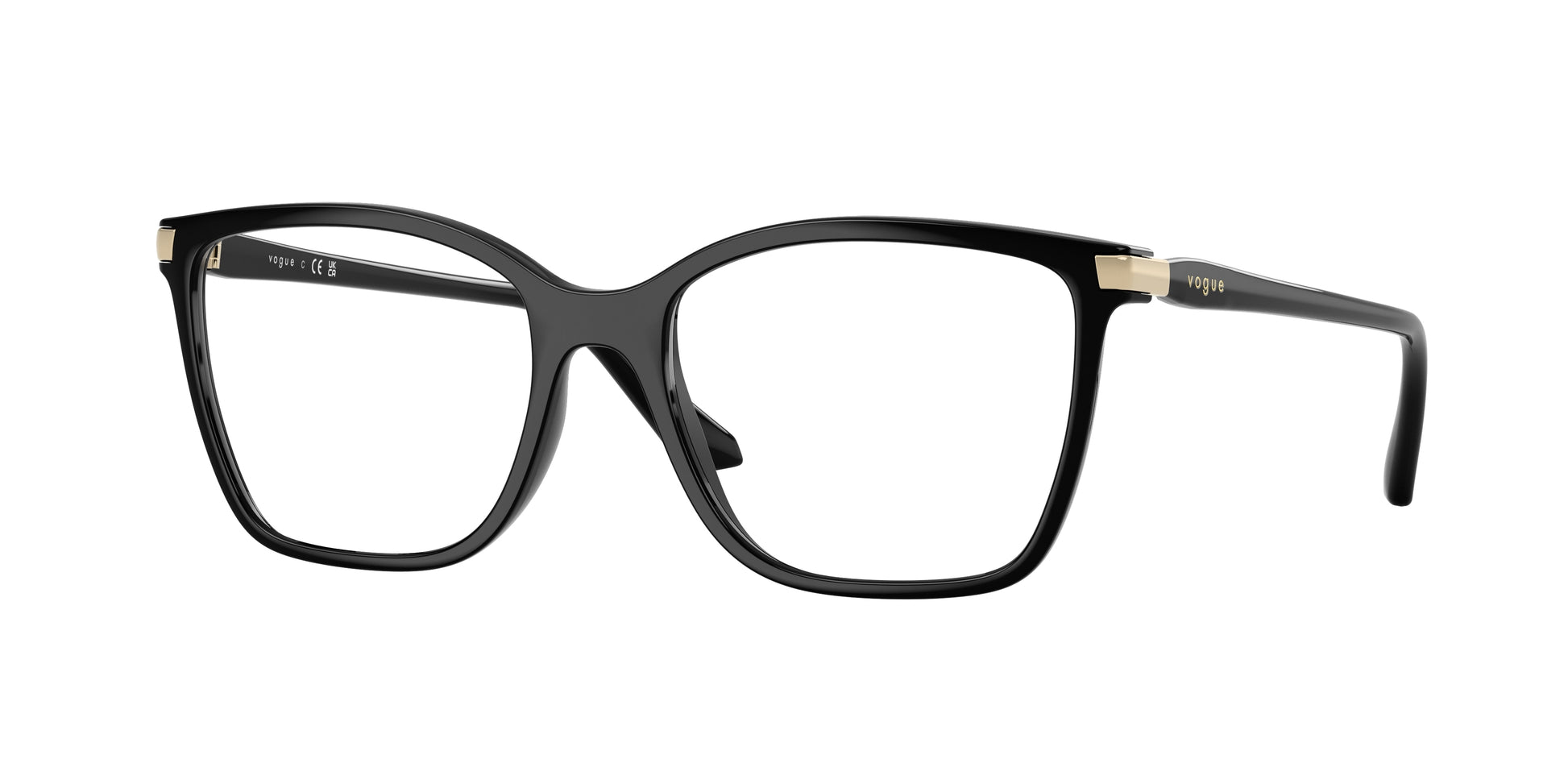 Vogue VO5654 Square Eyeglasses  W44-Black 53-140-17 - Color Map Black