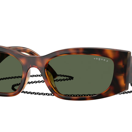 Vogue VO5655SU Pillow Sunglasses  W6569A-Dark Havana 53-140-17 - Color Map Brown