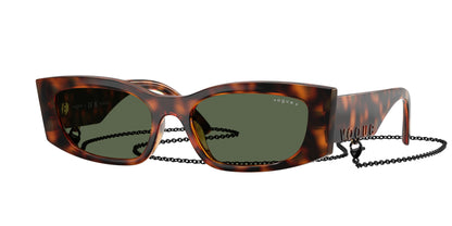 Vogue VO5655SU Pillow Sunglasses  W6569A-Dark Havana 53-140-17 - Color Map Brown