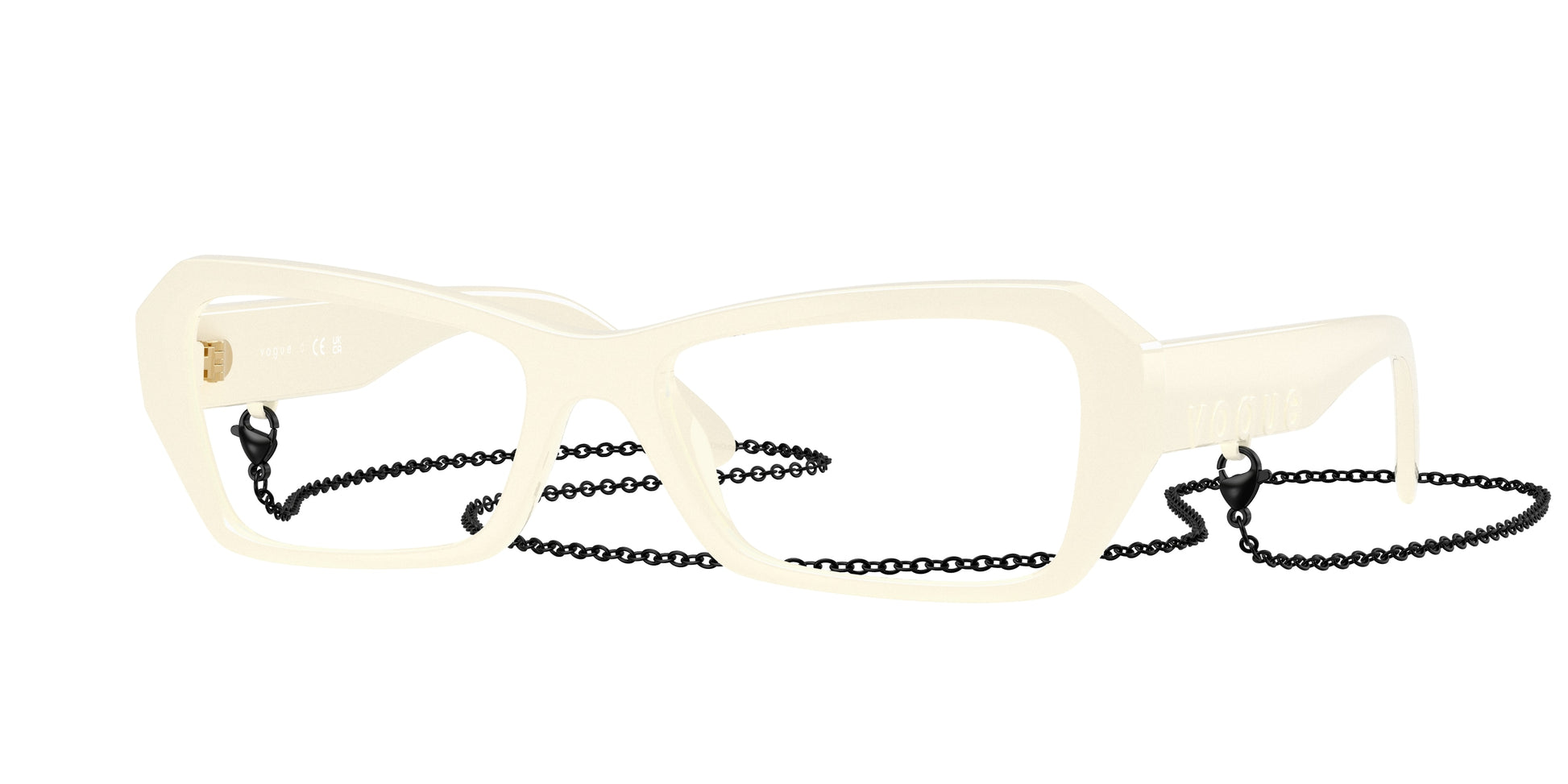Vogue VO5656U Butterfly Eyeglasses  3239-Full Cream 54-140-17 - Color Map White