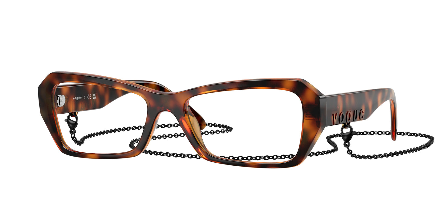 Vogue VO5656U Butterfly Eyeglasses  W656-Dark Havana 54-140-17 - Color Map Brown
