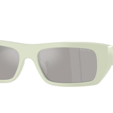 Vogue VO5657SU Rectangle Sunglasses  32436G-Full Mint Green 53-140-16 - Color Map Green