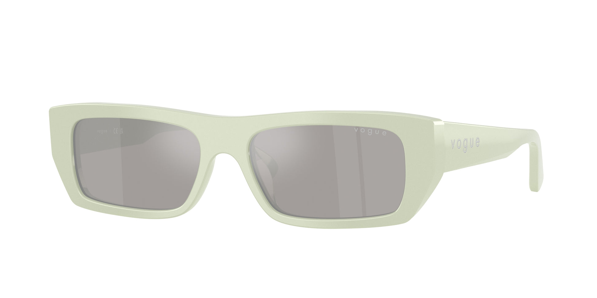 Vogue VO5657SU Rectangle Sunglasses  32436G-Full Mint Green 53-140-16 - Color Map Green