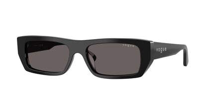 Vogue VO5657SU Rectangle Sunglasses  W44/87-Black 53-140-16 - Color Map Black
