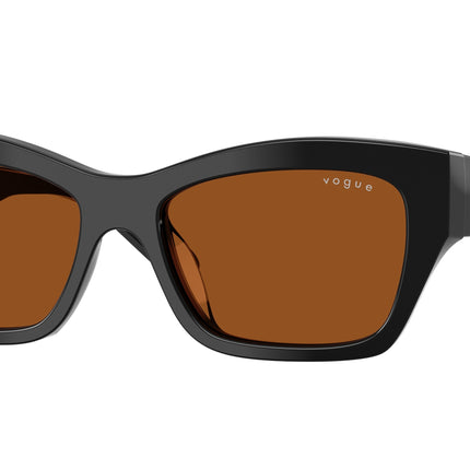 Vogue VO5658SU Butterfly Sunglasses  W44/73-Black 53-140-17 - Color Map Black