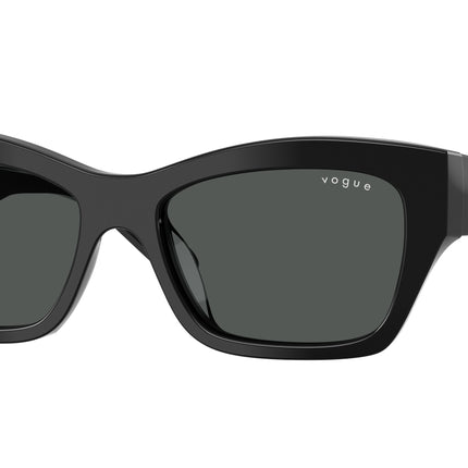 Vogue VO5658SU Butterfly Sunglasses  W44/87-Black 53-140-17 - Color Map Black