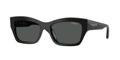 Vogue VO5658SU Butterfly Sunglasses  W44/87-Black 53-140-17 - Color Map Black